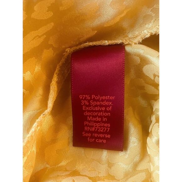 Jennifer Lopez JLO Long Sleeve Yellow/Gold Leopard Print Top Womens Size Small - Picture 7 of 10